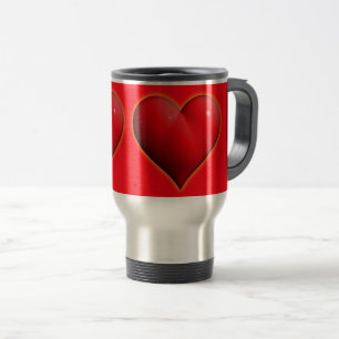Ggloed Red 3-D Heart Reisbeker