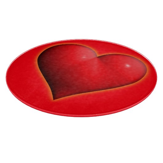 Ggloed Red 3-D Heart Snijplank (Hoek)