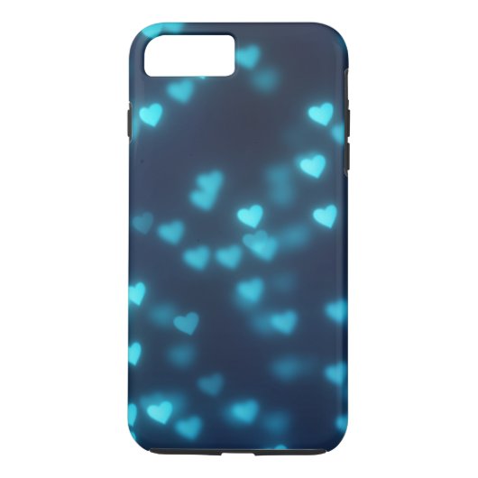 Ggloeiend blauw Heart Patroon Case-Mate iPhone Case (Achterkant)