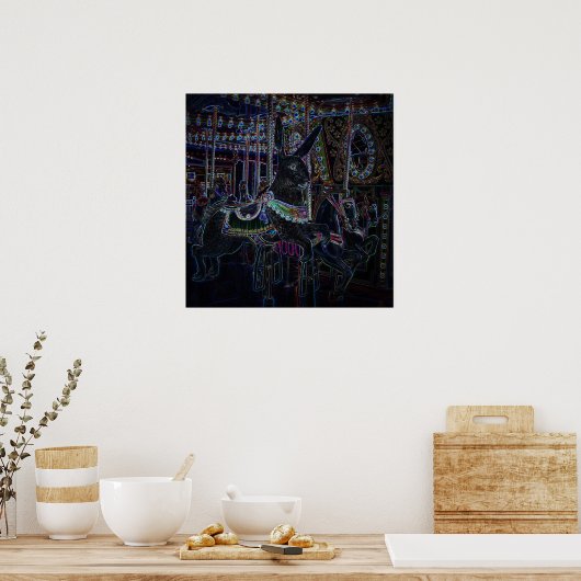 Ggloeiend Bunny Poster (Keuken)