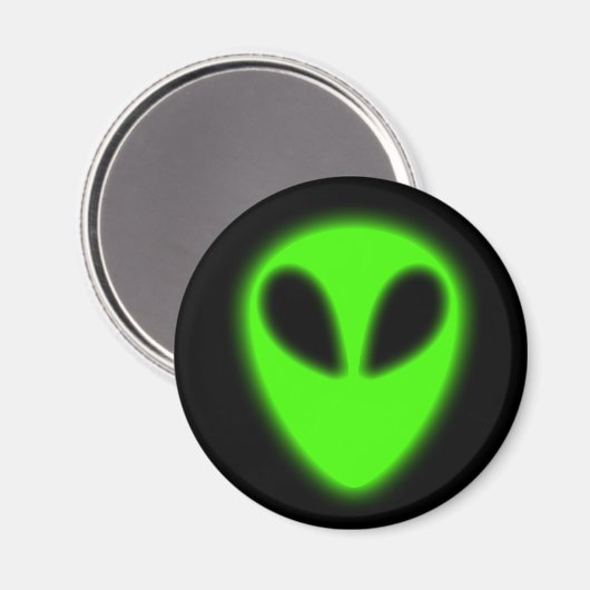 Ggloeiend groen Alien Magnet (Voorkant / Achterkant)