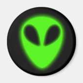 Ggloeiend groen Alien Magnet (Voorkant)