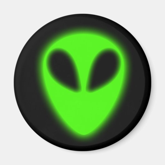 Ggloeiend groen Alien Magnet (Voorkant)