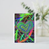 Ggloeiend hart briefkaart (Staand voorkant)