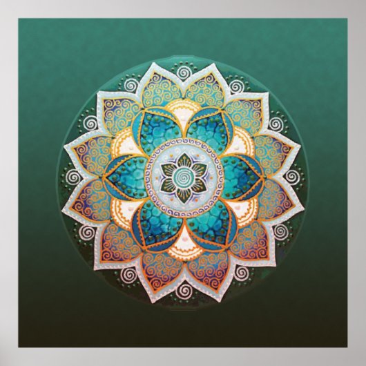 Ggloeiend Mandala - Poster (Voorkant)