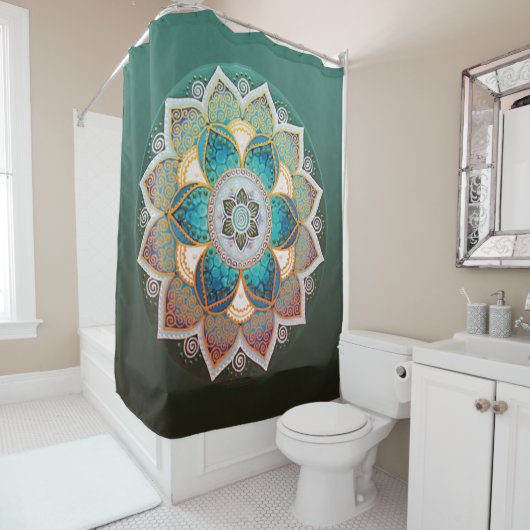 Ggloeiend Mandala - Shower Curtain Douchegordijn (In situ)