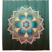 Ggloeiend Mandala - Shower Curtain Douchegordijn (Voorkant)
