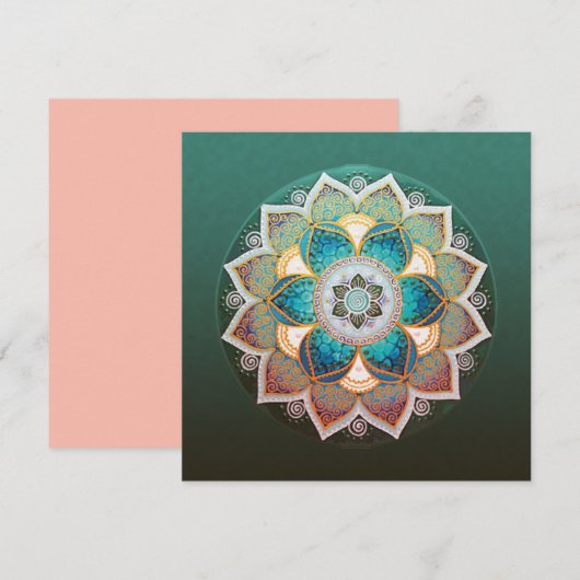 Ggloeiend Mandala - Wenskaart (Voorkant / Achterkant)