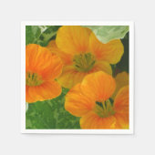 Ggloeiend Nasturtium Paper Napkins Servetten (Voorkant)