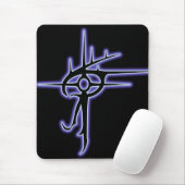 Ggloeiend oog van Vlaxia Black Muismat (Met muis)