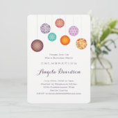 Ggloeiend papierlampions Birthday Plum Kaart (Staand voorkant)