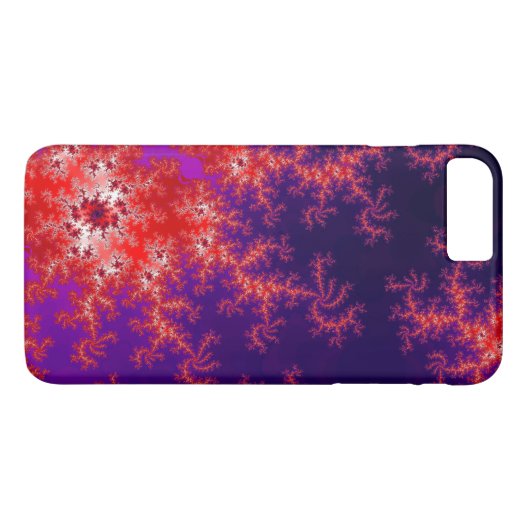 Ggloeiend rood fractal Case-Mate iPhone case (Achterkant (Horizontaal))