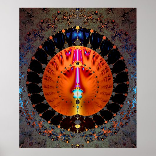 'Ggloeiend schild' Poster (Voorkant)