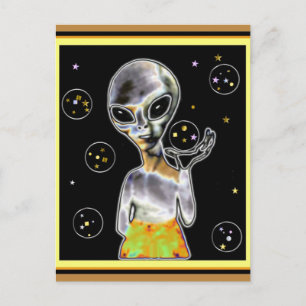 Ggloeiende Alien - Briefkaart