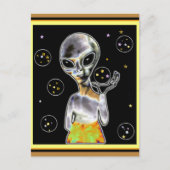 Ggloeiende Alien - Briefkaart (Voorkant)