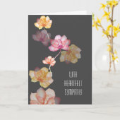 Ggloeiende bloemen op grijze sympathie kaart (Gele Bloem)