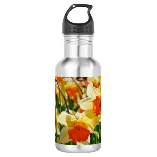 Ggloeiende bloemen waterfles (Voorkant)