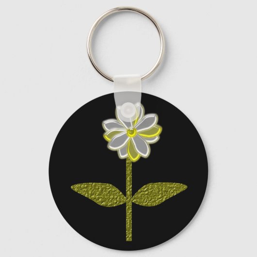 Ggloeiende Daisy Flower Sleutelhanger (Voorkant)