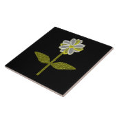 Ggloeiende Daisy Flower Tile Tegeltje (Zijkant)
