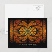 Ggloeiende feathers Fractal Artist Card Briefkaart (Voorkant / Achterkant)