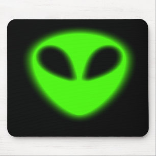 Ggloeiende groene Alien Mousepad Muismat