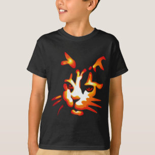 Ggloeiende Halloween Cat Face T-shirt
