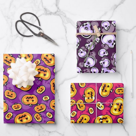 Ggloeiende Halloween Inpakpapier Vel (Voorkant)