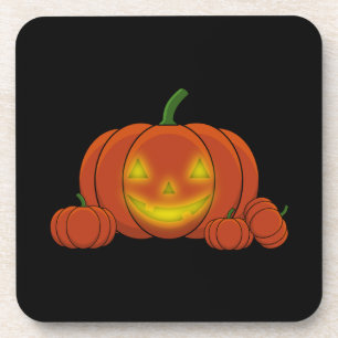 Ggloeiende Jack-o'-Lantern Pumpkin Bier Onderzetter
