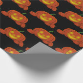 Ggloeiende Jack-o'-Lantern Pumpkin Cadeaupapier (Hoek)
