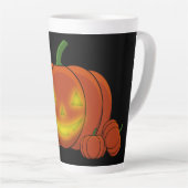 Ggloeiende Jack-o'-Lantern Pumpkin Latte Mok (Rechterhoek)