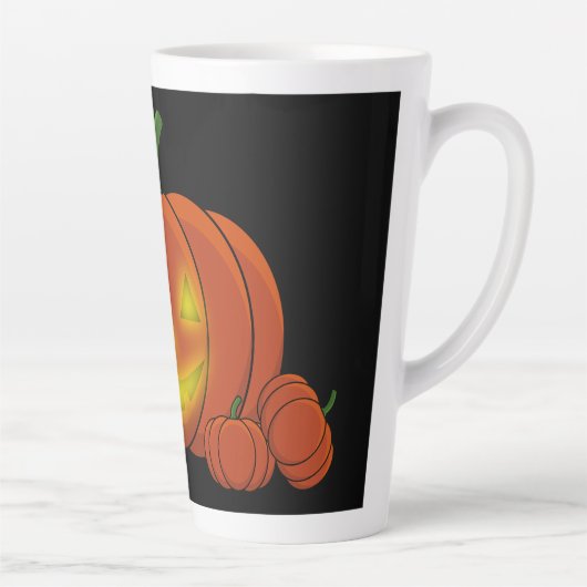 Ggloeiende Jack-o'-Lantern Pumpkin Latte Mok (Rechts)