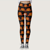 Ggloeiende Jack-o'-Lantern Pumpkin Leggings (Voorkant)