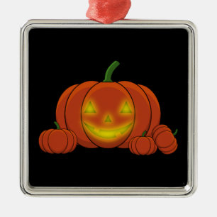 Ggloeiende Jack-o'-Lantern Pumpkin Metalen Ornament
