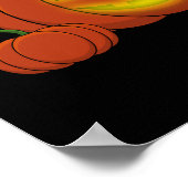 Ggloeiende Jack-o'-Lantern Pumpkin Poster (Hoek)