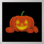 Ggloeiende Jack-o'-Lantern Pumpkin Poster (Voorkant)