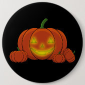 Ggloeiende Jack-o'-Lantern Pumpkin Ronde Button 6,0 Cm (Voorkant)