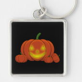 Ggloeiende Jack-o'-Lantern Pumpkin Sleutelhanger (Voorkant)