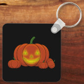 Ggloeiende Jack-o'-Lantern Pumpkin Sleutelhanger (Achterkant)