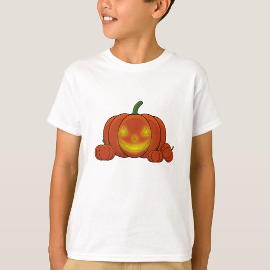 Ggloeiende Jack-o'-Lantern Pumpkin T-shirt (Voorkant)