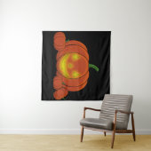 Ggloeiende Jack-o'-Lantern Pumpkin Wandkleed (In Situ (horizontaal))