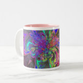 Ggloeiende kleurendruk tweekleurige koffiemok (Voorkant links)