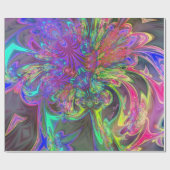 Ggloeiende kleuruitbarsting, Abstracte Blauwgroen  Cadeaupapier (Vlak)