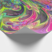 Ggloeiende kleuruitbarsting, Abstracte Blauwgroen  Cadeaupapier (Hoek)