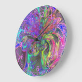 Ggloeiende kleuruitbarsting - Abstracte Blauwgroen Grote Klok (Hoek)