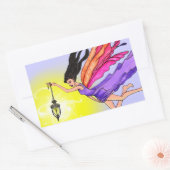 Ggloeiende lantaarns rechthoekige sticker (Envelop)