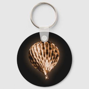 Ggloeiende luchtballon uit Bronze Black Sleutelhanger
