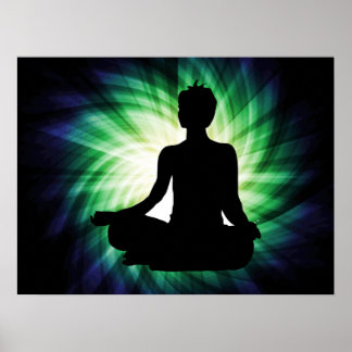 Ggloeiende Meditation Ardha Poster