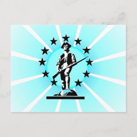 Ggloeiende Minuteman Briefkaart (Voorkant)