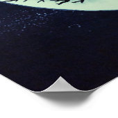 Ggloeiende Moonlit Boom met Krogen Poster (Hoek)