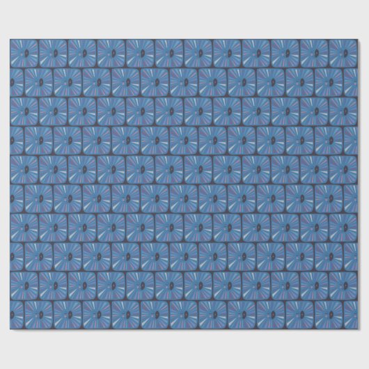 Ggloeiende motorenstut en schitterende blauwe moto cadeaupapier (Vlak)